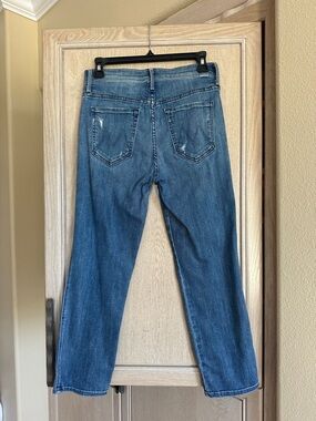 MOTHER High Waisted Rascal Crop Graffiti Girl Jean